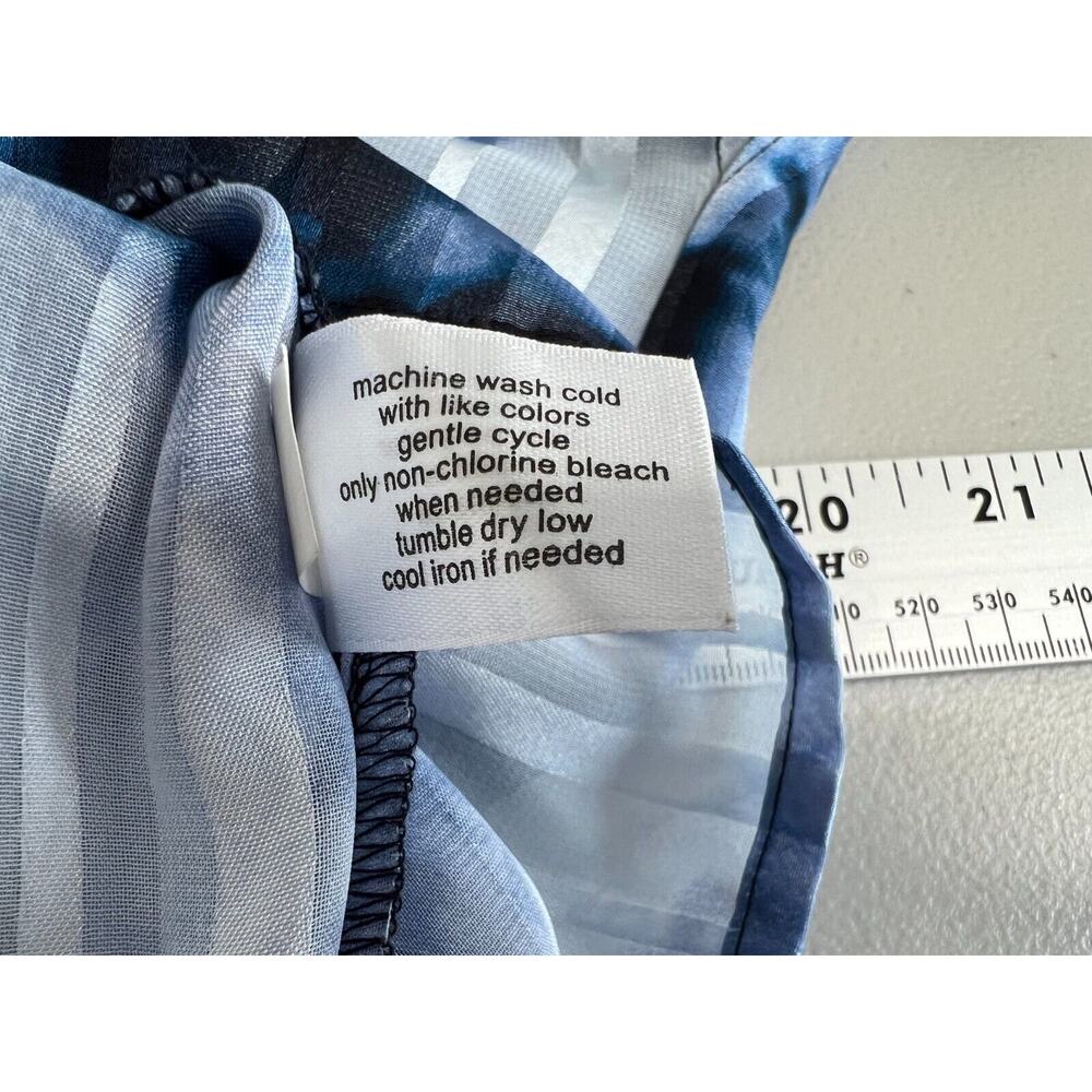 Lane Bryant Tie Dye Kimono Tunic Top Womens Size 10 12 Poncho Semi-Sheer Blue - Picture 12 of 12
